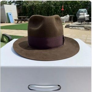 Public Enemies Baron Hats Beaver Felt Fedora 1920s 7 3/8 John Dillinger. Beaver.